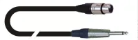 LK Electronic XJ-010/3m инструментальный кабель MC103 с разъемами 6,3 мм Jack Mono -> XLR-3F, длина 2 метра, цвет черный