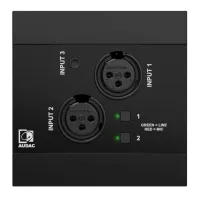 AUDAC NWP320/B Networked audio input panel - 2 x XLR + 3.5 mm jack + BT (4 CH) Black version