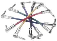 JOYO CM-11 Patch Cables набор инструментальных кабелей 20 см, 6 шт, угловые TS-TS 6,3 мм