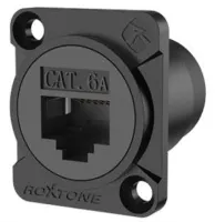 ROXTONE RAE8FD-C6A-S-B Разъем RJ45(CAT6a) панельный, тип-D. версия с заземлением, Черный,