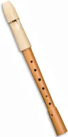 Soprano recorder Mollenhauer Prima 1093 - Двухчастная блокфлейта-сопрано с пластиковой головкой и деревянным корпусом с немецкой аппликатурой и одинарными отверстиями. Цвет слоновая кость