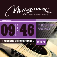 Magma Strings GA110PB - Струны для акустической гитары 9-46, Серия: Phosphor Bronze, Калибр: 9-13-18-26-36-46, Обмотка: круглая, фосфористая бронза, Н