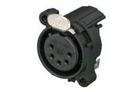 Neutrik NC5FAH Разъем XLR панельный, 5 конт., гнездо, горизонт., в ПП, тип-A, без заземления