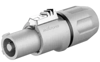 ROXTONE RAC3FCO Grey/black ring Разъем кабельный типа powercon (Out),, 3-х контактный, Контакты: Посеребренная латунь, "female", сзади пылезащитная втулка, В комплекте два зажима для кабеля диаметрами: 6-9мм и 9-12мм, Цвет: Серый с черным кольцом.