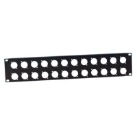 Adam hall 872214 - панель для 19" рэковой стойки для 24 разъемов типа d, 2 u, черный