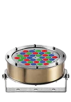 DTS DIVE 36 SOLO RGB Светодиодный подводный прожектор на лире (до 2-х м.), 2158 lux/ 3m, 3000 Lum, 36 LEDs (12 x Red, 12 x Green, 12 x Blue), угол 6‘, управление DMX 512, электропитание через внешний PSU 12В/150 Вт - 3 прибора, 300 Вт - 5 приборов, 55 Вт,