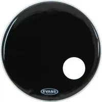 Evans BD20RB - пластик 20" EQ3 Resonant Black  передний пластик для бас барабана с отверстием 5" и демп. кольцом ,цвет черный