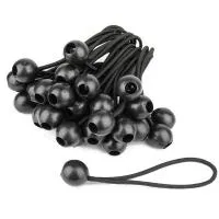 BG-4506 BALL BUNGEE, шнур-банджи (вязка) резинка, Д15см x D4.5мм, шар D28мм, цвет черный, (уп 50 шт), KUPO -