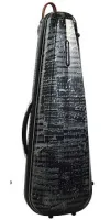 Violin case GLCASE GLK-VS(J01) - Надежный и легкий кейс для скрипки 4/4 из поликарбоната. С белым нотным принтом на темном фоне