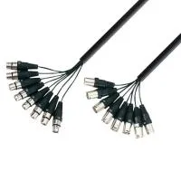 Adam hall k3 l8 mf 0300 - мультикор 8 x xlr (m) - 8 x xlr (f), 8 x 0.23 мм2, 3 м