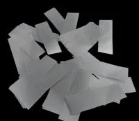 Конфетти БУМАЖНОЕ 17х55мм серебро