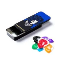 Dunlop jvhpt03m john van hamersveld jimi pick tin  сувенирный набор медиаторов в пенале, средние, 6ш