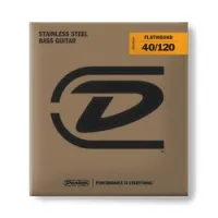 Dunlop dbfs40120 stainless steel flatwound  струны для 5 стр. бас-гитары, long scale, 40-120
