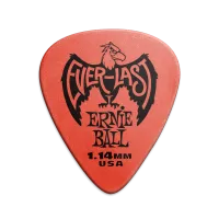 Ernie Ball 9194 делриновый нескользящий медиатор Everlast, 1,14 мм, красный, упаковка 12 шт.