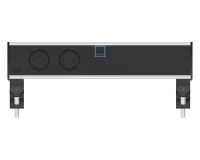 ABL 2A200205- Настольная розеточная станция серии Flexi с 2 розетками, 1xUSB-A, 1xUSB-C и 2 слотами для IMP, черная с серебристым