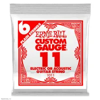 ERNIE BALL 1011 Plain Steel .011 - Струна одиночная для акустической и электрогитары