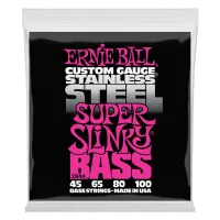 Ernie Ball 2844 струны для бас-гитары Stainless Steel Bass Super Slinky (45-65-80-100)