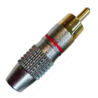 INLINE RCA-R Разъем RCA, никель, для кабеля D6 мм, кольцо красное (SP-116G-C10-RD)