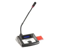 GONSIN TL-VX4200 B Микрофонная консоль председателя. Поддержка IC-карт регистрации. ЖК дисплей. Встроенный динамик. Регулятор громкости и выход для наушников, выход для записи. Цвет- черный.