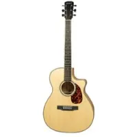 Larrivee omv-03 mahogany/ moon top  акустическая гитара с кейсом, orchestra model с вырезом