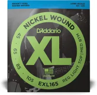 D'ADDARIO EXL190 NICKEL WOUND BASS, CUSTOM LIGHT, 40-100, LONG SCALE струны для электрогитары, 40-100