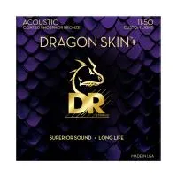 DR DAP-11 - струны для акустической гитары, Калибр: 11-50, Серия: DRAGON SKIN+™, Обмотка: фосфористая бронза, Покрытие: микротонкое