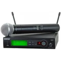 SHURE SLX24E/SM58 L4E 638 - 662 MHz профессиональная двухантенная 'вокальная' радиосистема с капсюлем микрофона SM58