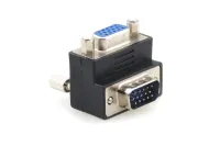 Адаптер для цифровых интерфейсов [99-7192111] Kramer Electronics [AD-GM/GF/RA] VGA (HD15) вилка-розетка (угловой)