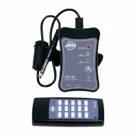 American Dj UC3 RC System система включает в себя 1x UC3 RC беспроводной пульт дистанционного управления, 1x UC3 RC беспроводной приемник системы UC3 RC. Управление Black Out, выбор эффектов и выбор режима. Расстояние до 300 футов. Подключение: 1/4 стерео