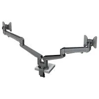 FORMING FUNCTION 4385515209- Настольный шарнирный кронштейн серии STOCKHOLM для 2 мониторов (1x2) с газопружинным амортизатором, макс. нагрузка 16 кг, струбцина или зажим, черный