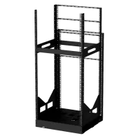 Caymon GPR424/B Стойка телекоммуникационная с открытой рамой 19", поворотно-выдвижная. Материал сталь. Поставляется в разборном виде (2 упаковки). Монтажная высота 24U. Габаритные размеры, мм (Ш x В x Г): 503 x 1145 x 489.  Масса 39,73 кг. Цвет черный (RA