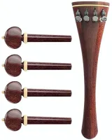 Cello accessory set Acura Meister Preciso CS-OSRL422 - Preciso grade 4/4 cello accessory set of rosewood with boxwood trim. Hill pegs and tailpiece of round design