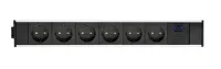 ABL 2M20F6A3- Розеточная станция серии Link с 6 розетками, 1xUSB-A, 1xUSB-C, черная с серебристым (2M200603)