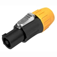 Seetronic IM SAC3MCB-N-W Разъем Powercon трехконтактный, подключается к SAC3FCB-N-W для соединения кабеля, Цвет: черный с желтым колпачком