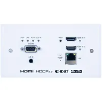 Cypress CH-2537TXWPEU- Настенная панель-передатчик, масштабатор, коммутатор с автопереключением сигналов 2 х HDMI 2.0, VGA с аудио, Ethernet