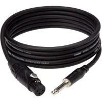 KLOTZ M1FP1N0750 готовый микрофонный кабель MY206, длина 7.5м, XLR/F Neutrik, металл - моно Jack Neutrik, металл