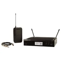 SHURE BLX14RE M17 рековая гитарная радиосистема 662-686 МГц, с инструментальным кабелем WA302, выносные антенны. Черный