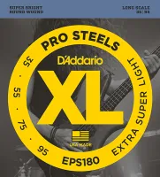EPS180 ProSteels Комплект струн для бас-гитары, Extra Super Light, 35-95, D'Addario