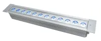 SILVER STAR AP761ET AURORA 36/12 Встраиваемый архитектурный LED-светильник для установки в грунт или стену, 12*3 Вт Tri-color LED, световой поток 1200 Lm, сила света 7300 Кд, угол раскрытия луча 16°, AC 100-240V,50/60 Hz, max мощность 43 Вт, IP67, 660*128
