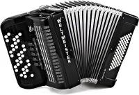 Romance602-II-72/60-BK Romance 602 Аккордеон кнопочный 60/72/II/3, черный, Weltmeister