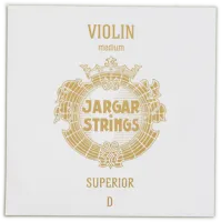 Violin D string Jargar Superior Medium 025 - D3 string silver wound on synthetic core with fast response and wide dynamic range, medium tension