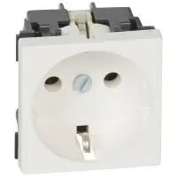 Розетка Legrand Mosaic 077210, 2 модуля, 2К+3, немецкий ст., с винт.зажимами