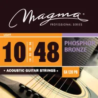 Magma Strings GA120PB - Струны для акустической гитары 10-48, Серия: Phosphor Bronze, Калибр: 10-14-22-28-38-48, Обмотка: круглая, фосфористая бронза,