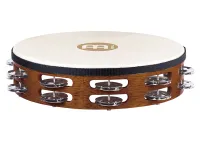 TAH2AB Traditional Тамбурин 10", с кожей, 2 ряда бубенцов, коричневый, Meinl
