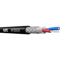 Klotz my250ch  микрофонный кабель огнестойкий, 6 мм, 2x0,5 мм, плетенный анодированный экран, черный