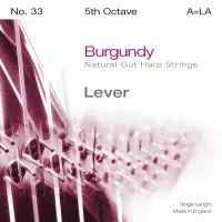 Harp A5 string Bow Brand Lever Burgundy - Lever harp A 5 octave gut string