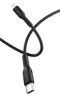 00-00028378 Кабель GP21TL Type-C (m)-Lightning (m) 3.0A 27W силикон черный, GoPower