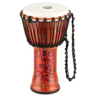 Meinl padj1-s-f  джембе 8" с веревочной настройкой travel series, синт мембрана, pharao's script
