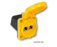 PCE Розетка сдвоенная RJ45 IP54 12k452-0e