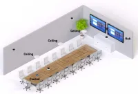 Shure Large Conference Room # 5 Stem (Ceiling х 3) - Комплект Shure Stem для больших переговорных комнат #5 с тремя потолочными микрофонными массивами